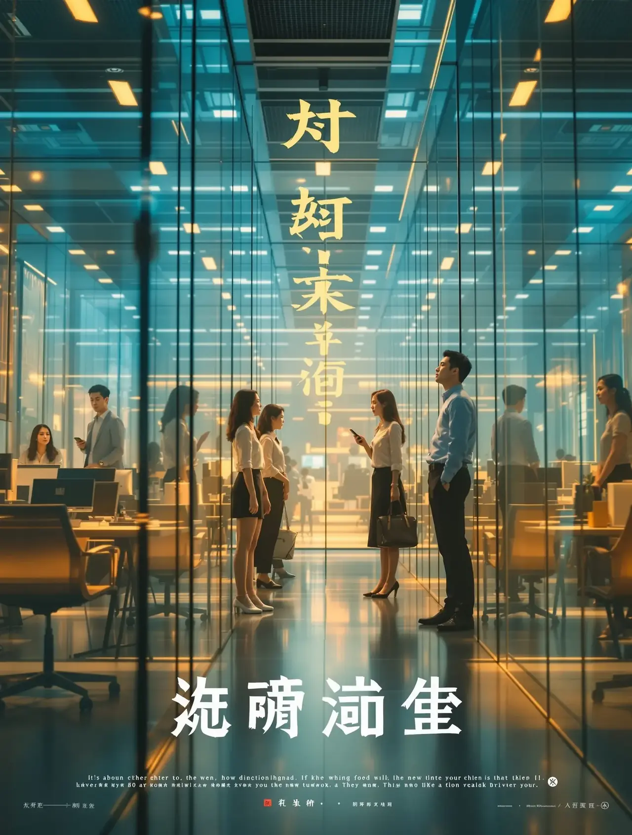 短剧《打工人的逆袭手册》封面海报，逆袭题材
